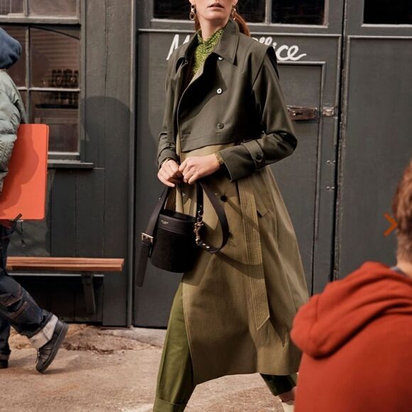 Ted Baker Edennn Colour Blocked Cotton Mac Size 2 NWT - Picture 2 of 16